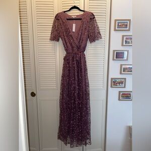 NWT - Baltic Born Marseille Embossed Maxi Dress Lavender